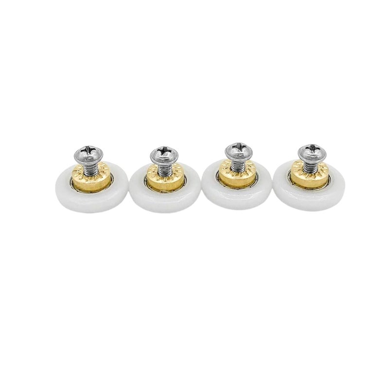 Linwnil 4PCS Shower Door Rollers Runners Wheels Replacement Part Bathroom Glass Door Runner Sliding Shower Door Roller Wheel,19MM - Image 4